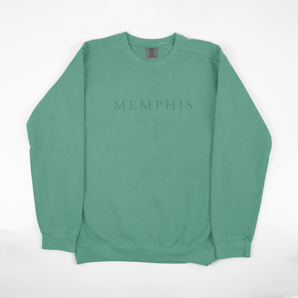 All Caps MEMPHIS Sweatshirt on Light Green