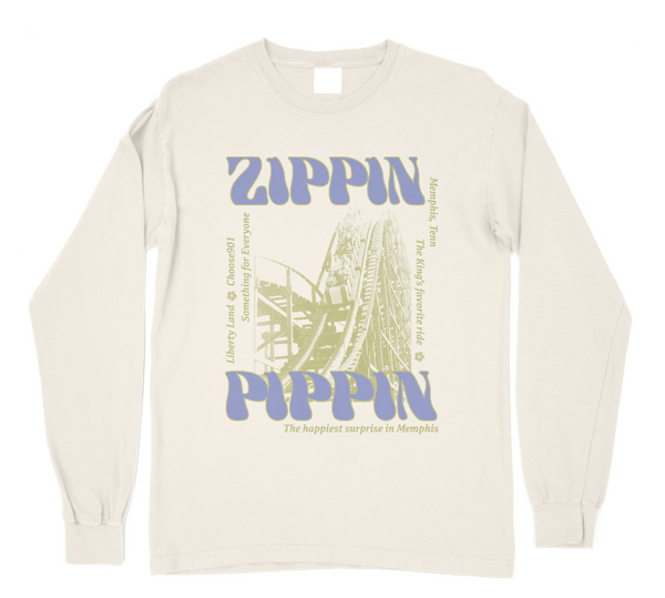 Zippin Pippin on Ivory Long Sleeve