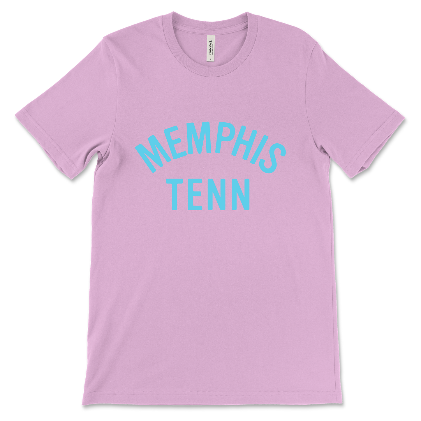 A pink MEMPHIS TENN TEE with "Choose901" printed in blue letters.